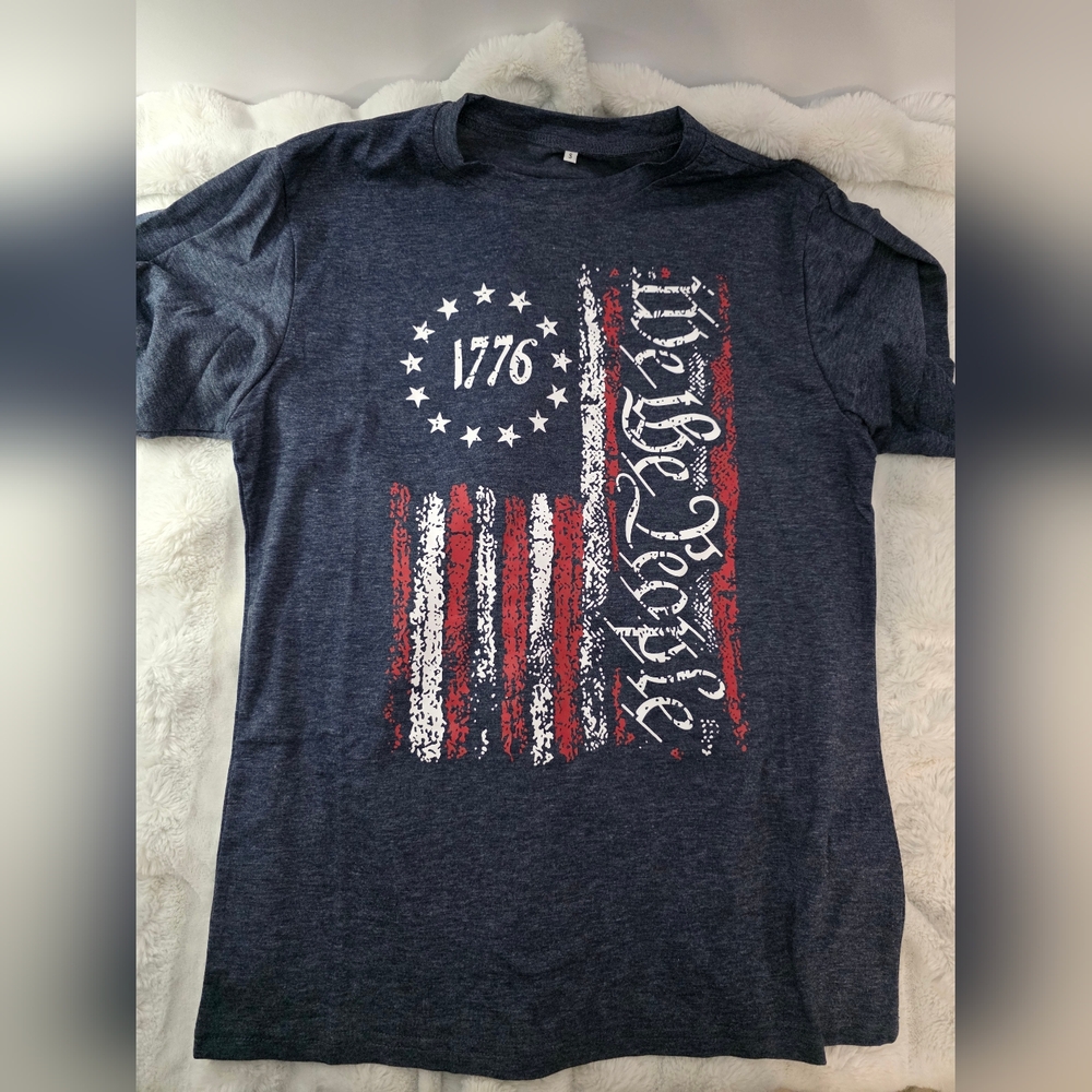 Amazon Men's Dark Blue Patriotic Graphic Tee